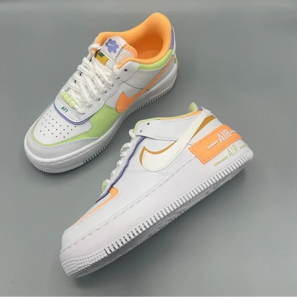 Nike AIR FORCE 1 SHADOW CASUAL SHOES MULTI-COLOR/ WHITE/WOMEN - Picture 6 of 16